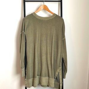 Old Navy Olive Green Long Sleeve Crewneck Sweater Sweatshirt Size Medium